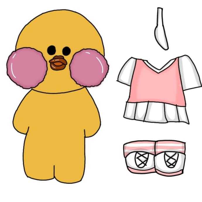 Одежда для уточки лалафанфан из бумаги