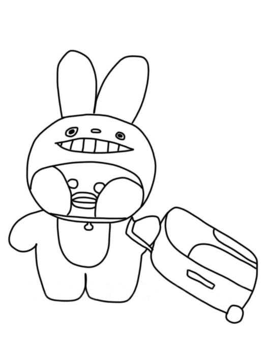 Уточка лалафанфан раскраска