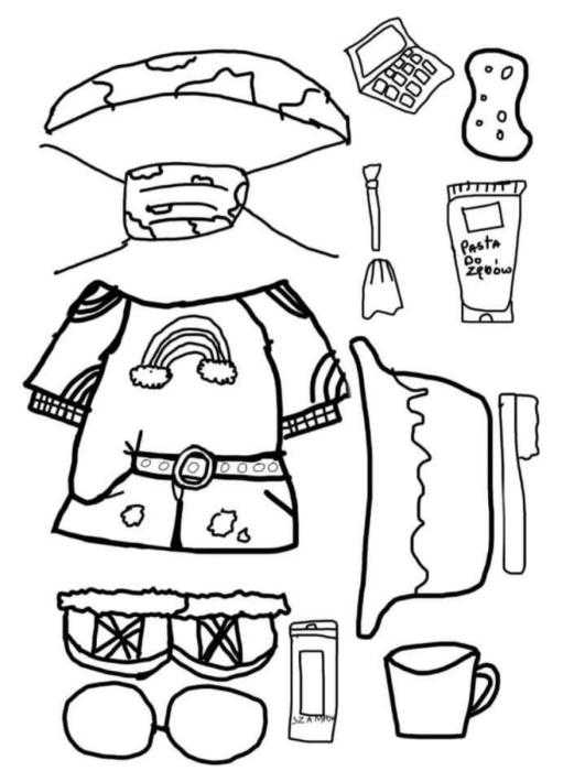 Утка лалафана одежда раскраска