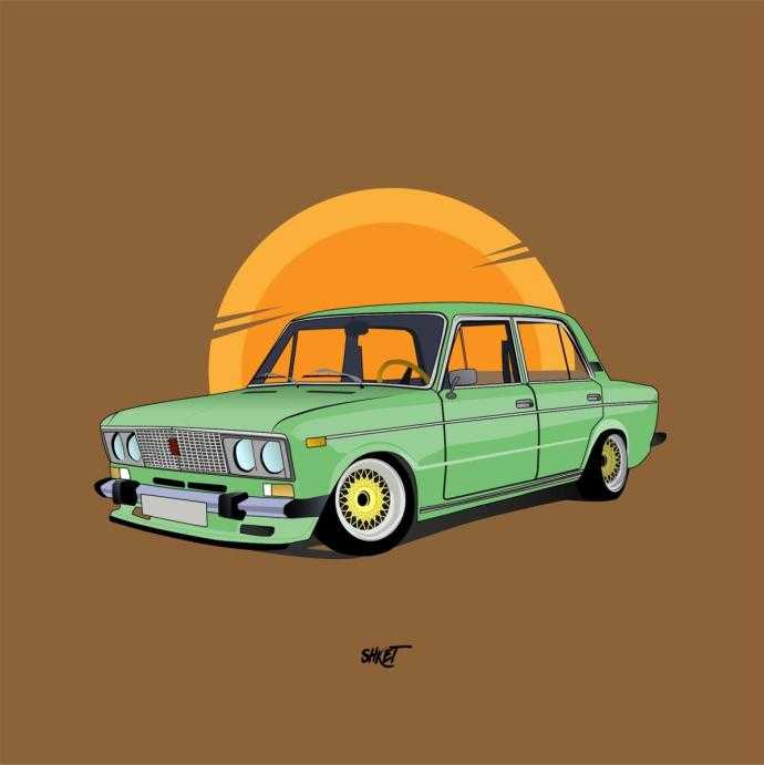 Зеленая ВАЗ 2103 Боевая классика