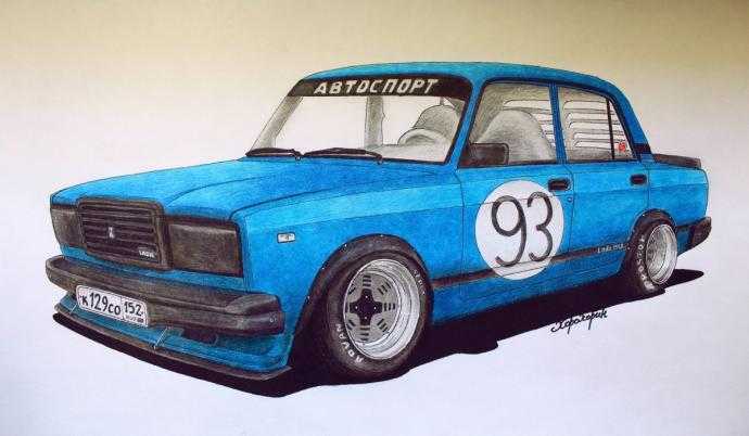Арт ВАЗ 2107 дрифт