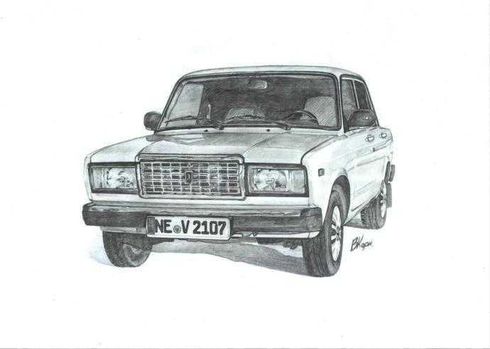 ВАЗ 2107 карандашом
