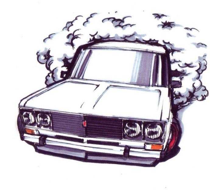 Боевая классика ВАЗ 2107 рисунок