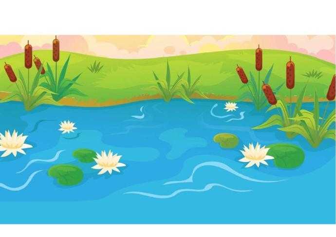 Озеро пастель кувшинки Лотос