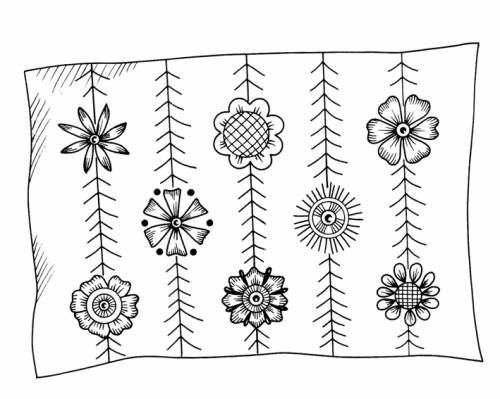полотенце рисунок карандашом для срисовки