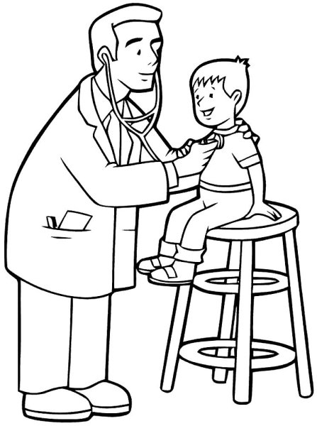 рисунок врача для детей в школу карандашом для срисовки