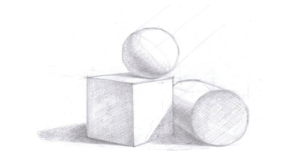 рисунок карандашом фигуры для срисовки