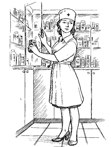 медсестра рисунок карандашом для срисовки