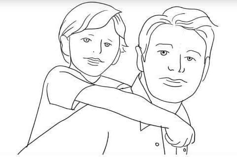 рисунок отца карандашом для срисовки