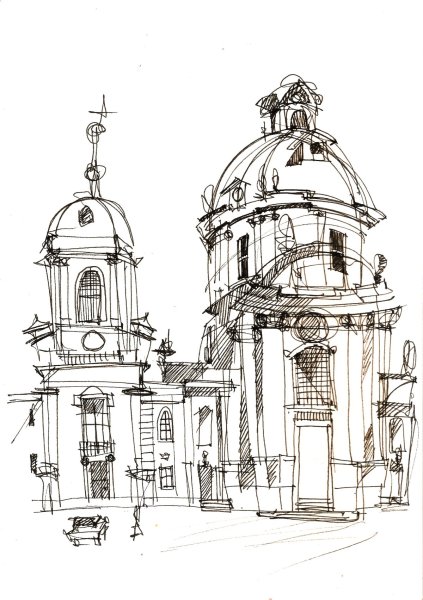 архитектурные рисунки карандашом для срисовки