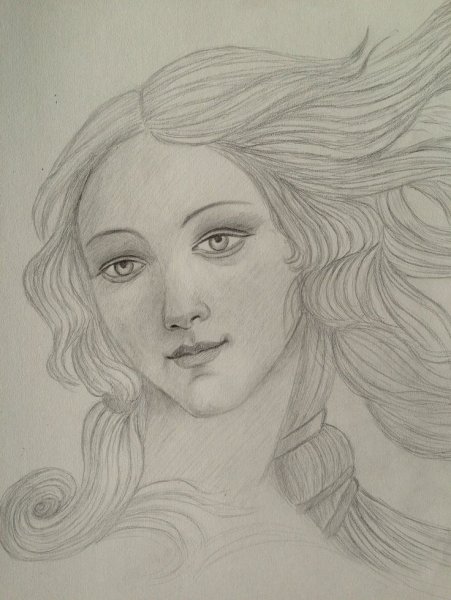 афродита рисунок карандашом для срисовки