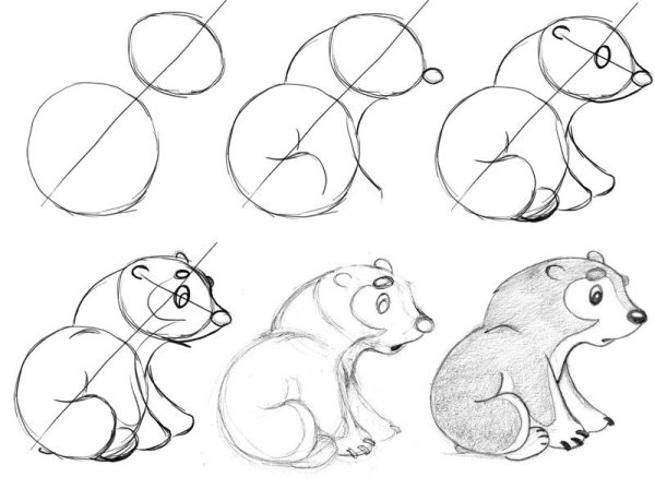 умка рисунок карандашом для срисовки