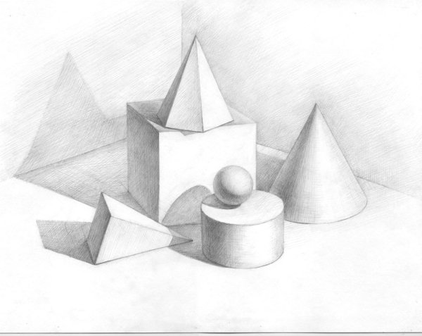 рисунок карандашом фигуры для срисовки