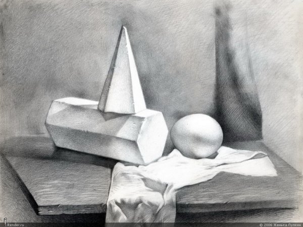 рисунок карандашом фигуры для срисовки