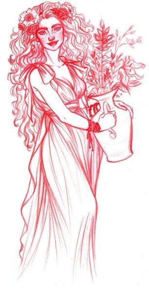 афродита рисунок карандашом для срисовки