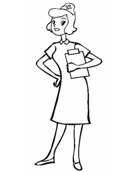 медсестра рисунок карандашом для срисовки
