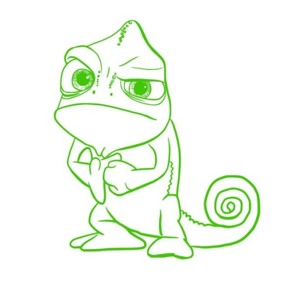 хамелеон рисунок карандашом для срисовки