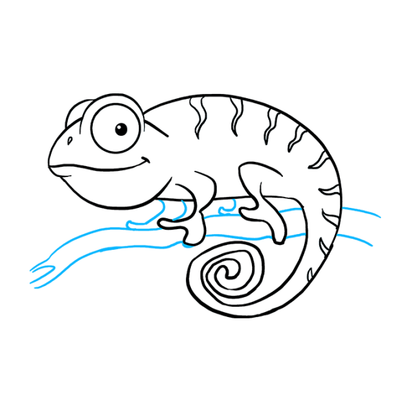 хамелеон рисунок карандашом для срисовки