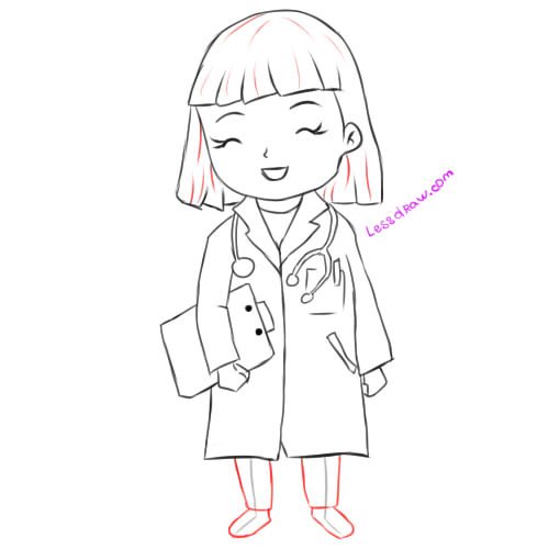 рисунок врача для детей в школу карандашом для срисовки