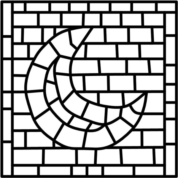 мозаика рисунок карандашом для срисовки