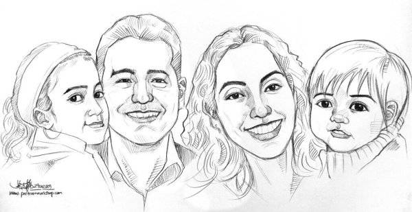 рисунок отца карандашом для срисовки