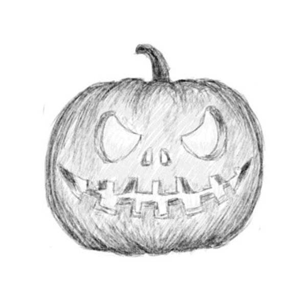 хэллоуинские рисунки карандашом для срисовки