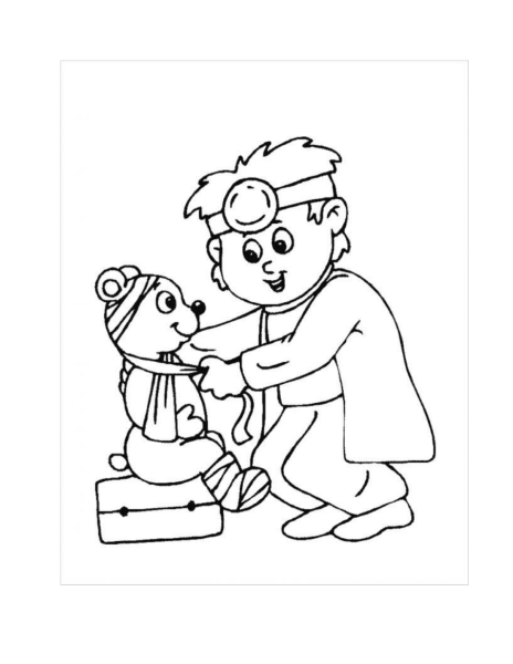 рисунок врача для детей в школу карандашом для срисовки