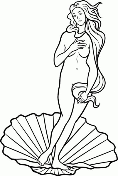 афродита рисунок карандашом для срисовки
