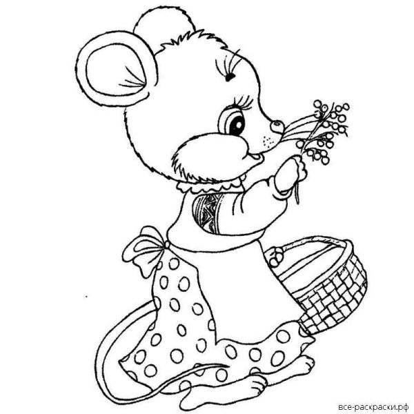 рисунок сказка о глупом мышонке карандашом для срисовки
