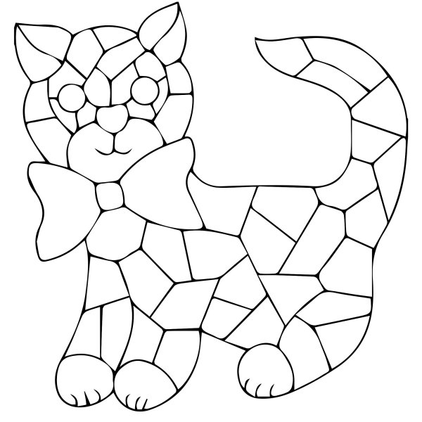 мозаика рисунок карандашом для срисовки