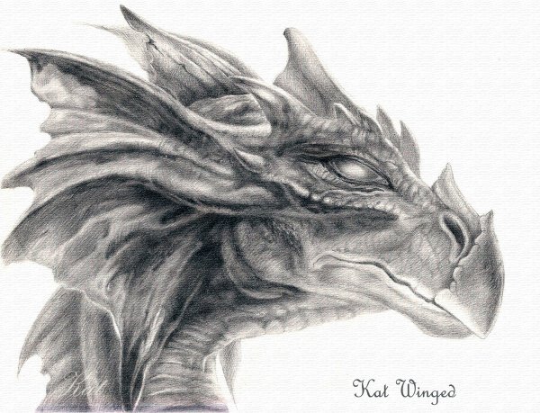 рисунок карандашом дракон для срисовки