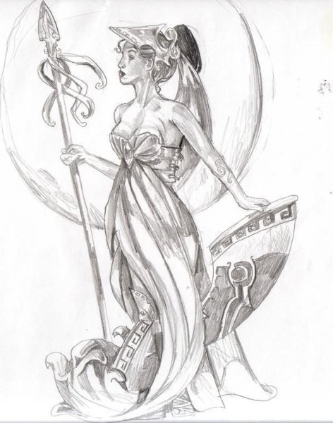 афродита рисунок карандашом для срисовки