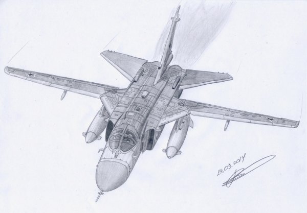 истребитель рисунок карандашом для срисовки