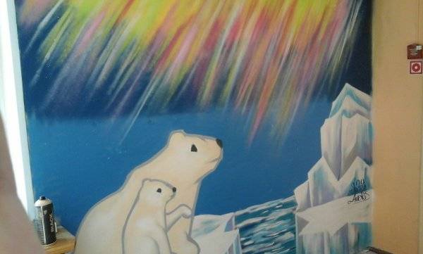 рисунок северное сияние карандашом для детей для срисовки