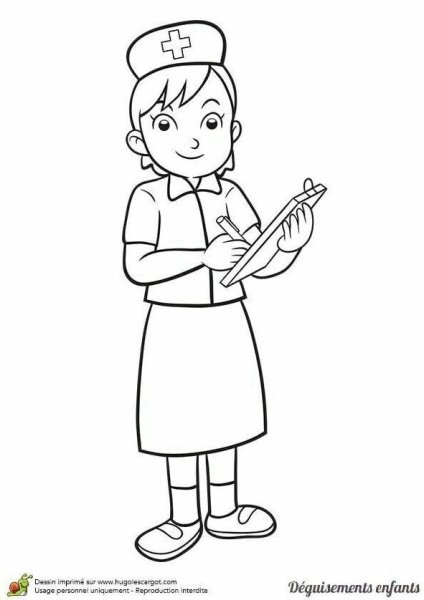 рисунок врача для детей в школу карандашом для срисовки