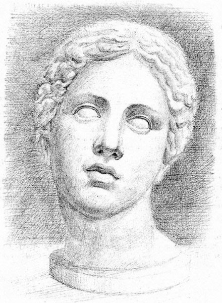 афродита рисунок карандашом для срисовки