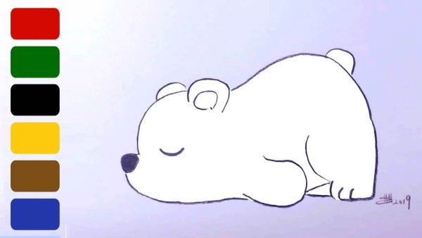 умка рисунок карандашом для срисовки