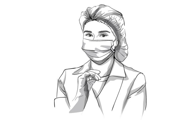 медсестра рисунок карандашом для срисовки