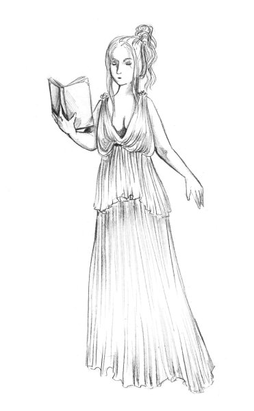 афродита рисунок карандашом для срисовки