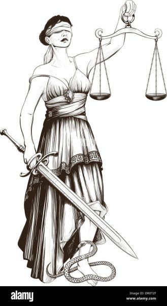 фемида рисунок карандашом для срисовки