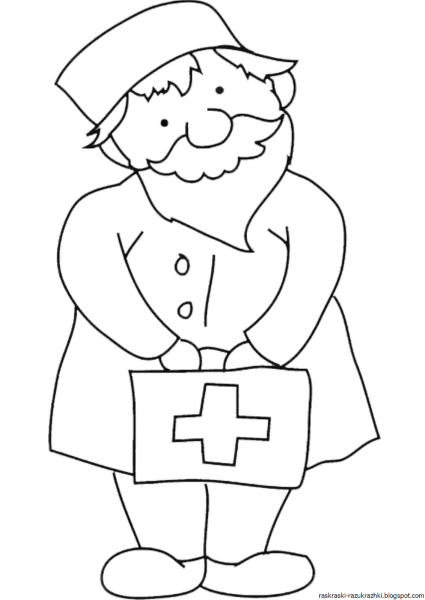 рисунок врача для детей в школу карандашом для срисовки