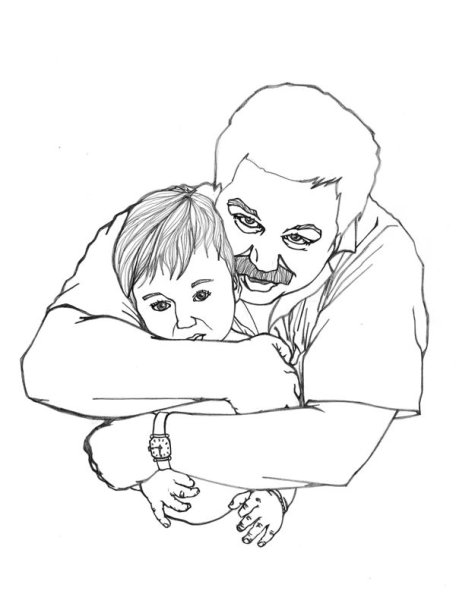 рисунок отца карандашом для срисовки