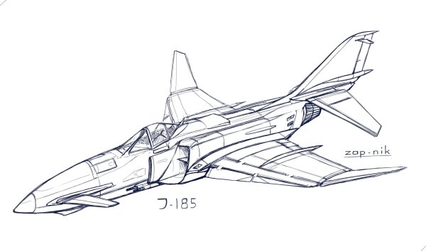 истребитель рисунок карандашом для срисовки