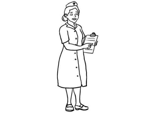 медсестра рисунок карандашом для срисовки