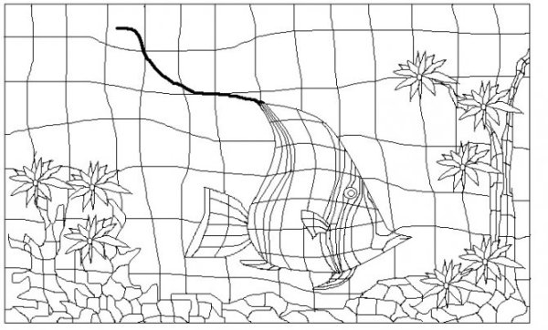 мозаика рисунок карандашом для срисовки